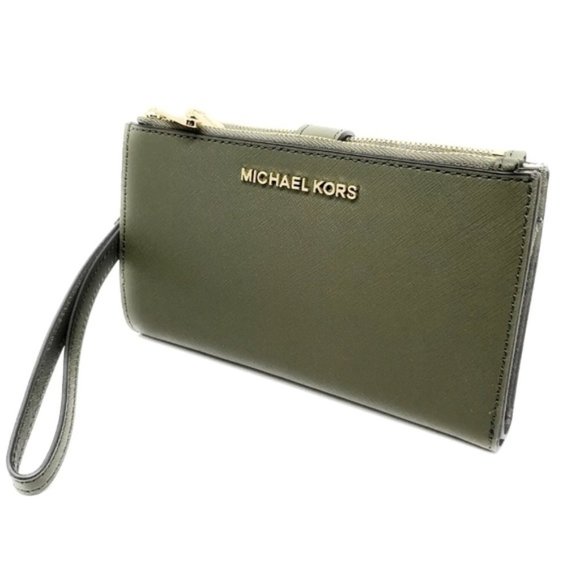 Michael Kors Handbags - SOLD 🛍MICHAEL KORS LG Jet Set Double Zip Wristlet
